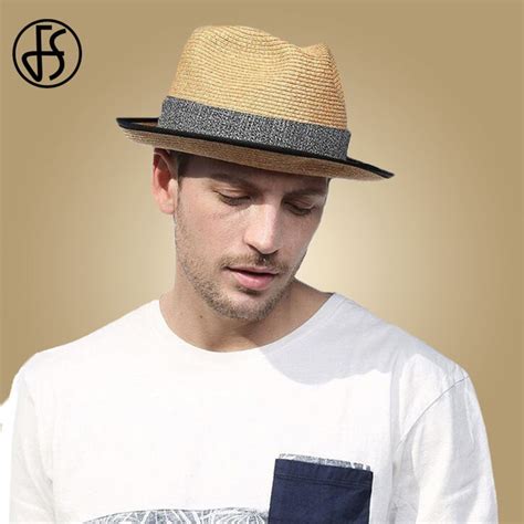 fs sun hat for men straw wide brim panama hats fashion summer beach