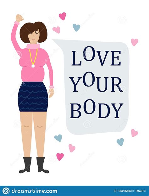 vector feminist illustration girl power poster body positive love