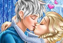 frozen elsa kiss  fun kissing based game frozen elsa loves jack   love kissing