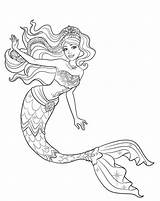 Sirene Sirena Colorat Mermaid Desene Colorear Mermaids Meerjungfrau Colorkid Malvorlage Sirenas sketch template