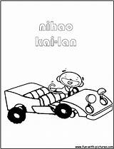 Kai Lan Coloring Pages Ni Hao Printable Popular Library Clipart sketch template