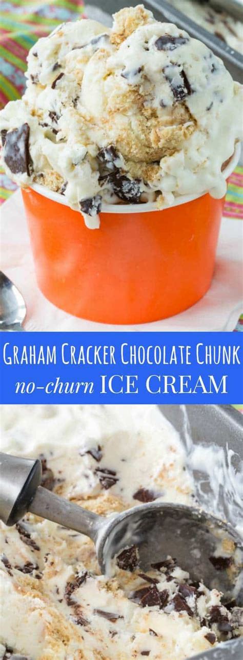 graham cracker chocolate chunk no churn ice cream recipe