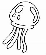 Jellyfish Coloring Spongebob Pages Drawing Cartoon Drawings Simple Kids Line Cute Color Jelly Fish Printable Easy Box Getdrawings Clipartmag Getcolorings sketch template