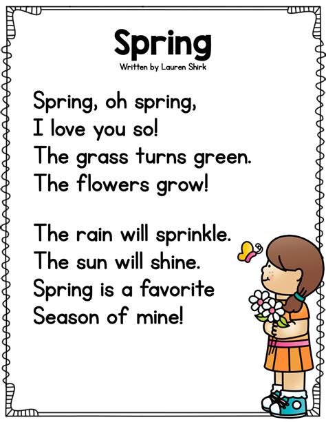 read rhyme remember spring reading comprehension  teachable teacher