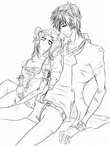Couple Lineart Deviantart Couples Anime Manga Drawings Deviant sketch template