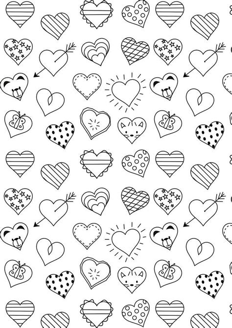 pin  rick  fondos xd heart coloring pages heart doodle heart