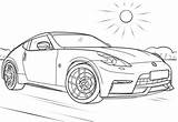 Nissan Coloring 370z Pages Gt Sports Printable Drawing Categories Choose Board Template sketch template