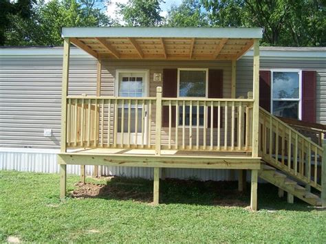 pin  jeff simon  deck building  deck mobile home porch building  porch