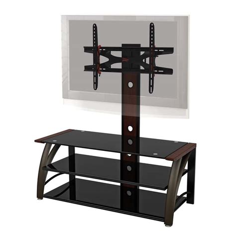 Z Line Designs Paris 3 In 1 Black Glass 60 Tv Stand With Integrated