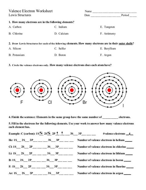 valence electrons worksheet chemistry worksheets atomic structure