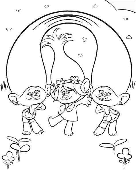 trolls holiday  coloring pages