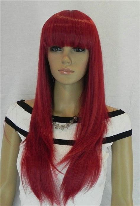 red wigs with bangs hairturners