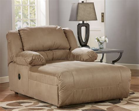 signature design  ashley rudy microfiber chaise recliner oversized chaise lounge man living