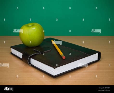 green apple   agenda  blank chalkboard  background stock photo alamy