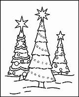 Christmas Tree Pages Coloring Color Printable Kids sketch template