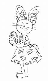 Pasen Colouring Paashaas Digi Bordar Meisjes Freedeariedollsdigistamps Requested sketch template