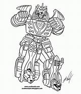 Megazord Rangers Dino Ranger Fury Furia Coloringhome sketch template