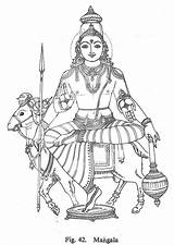 Hindu Outline Pencil Goddesses Sketches Mangala Surya Shah sketch template