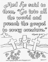 Coloring Pages Mark Gospel 16 Kids Go Preach Bible Colouring Matthew Color Printable Sheets Sunday School Commission Great Jesus Print sketch template