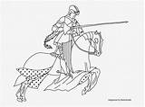 Jousting Knight Coloring Pages Board Choose Knights Medieval sketch template