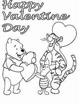 Coloring Pages Valentines Printable Disney Happy Print Valentine Size Friends sketch template