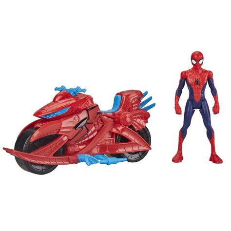 Marvel Spider Man 6 Inch Figure Includes Spider Cycle Vehicle