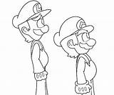 Luigi Coloring Popular Coloringhome sketch template