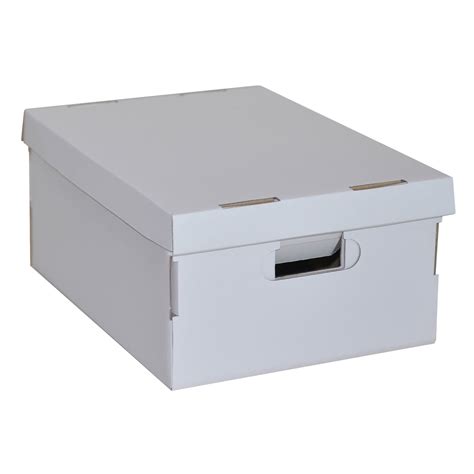 white cardboard storage box departments diy  bq