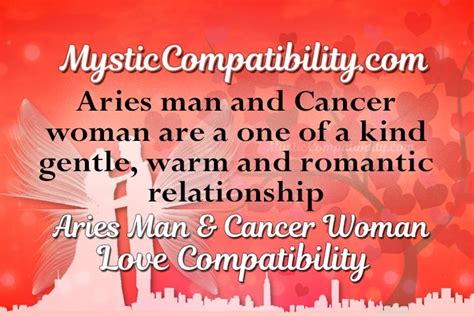 aries man cancer woman compatibility mystic compatibility