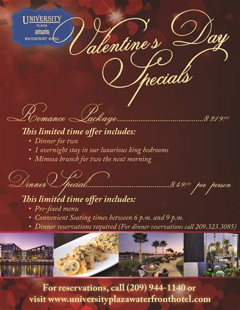 valentines day special university plaza waterfront hotel