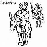 Sancho Colorear Panza Quijote Quixote Dulcinea Pretende sketch template