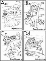 Alphabet Flash Cards Coloring Printable Printables Dino Dinosaurs sketch template