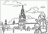 Kremlin Moscow Prague Hall sketch template