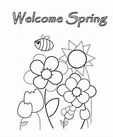 Spring Coloring Welcome Pages Print Kids Color Printable Getdrawings Getcolorings Choose Board sketch template