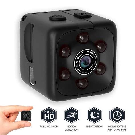 mini camera p portable cube camera mini security camera night vision motion detection full