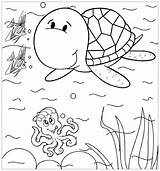 Coloring Turtles Pages Kids Print Printable Children sketch template