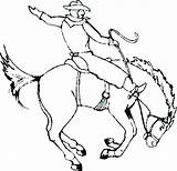 Rodeo Cowboys Getcolorings Bucking Clipartmag Coloringsun sketch template