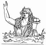 Gaia Mythology Mythologie Zeus Pergamon sketch template