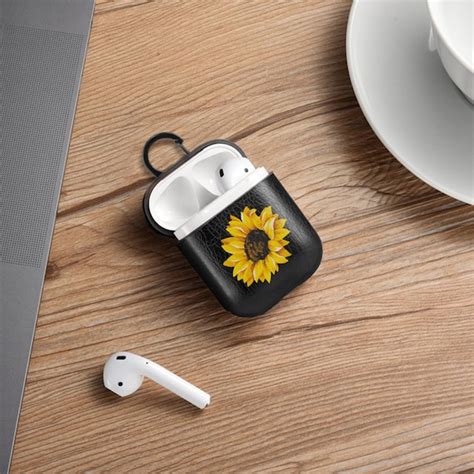 sunflower airpods case airpod cover air pods bag leather etsy