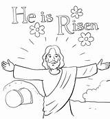 Coloring Risen Easter Pages He Printable Jesus Sheets Religious Choose Board Kids Colouring sketch template