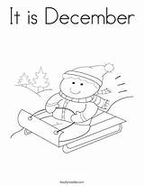 December Coloring Pages Color Printable Kids Getcolorings sketch template