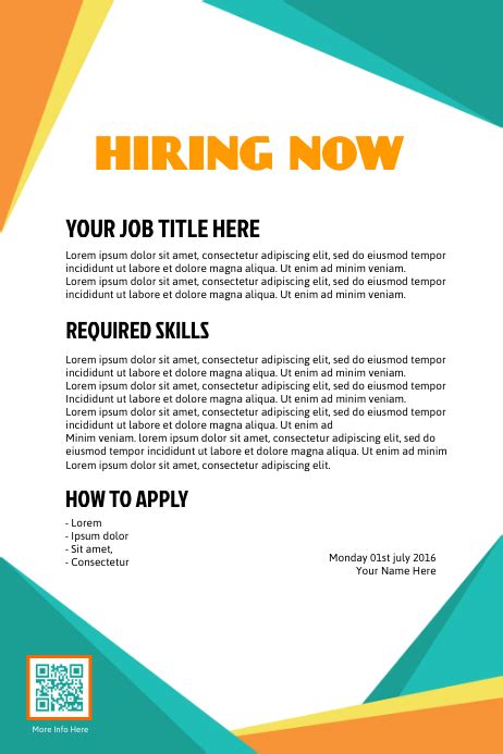 job posting flyer template