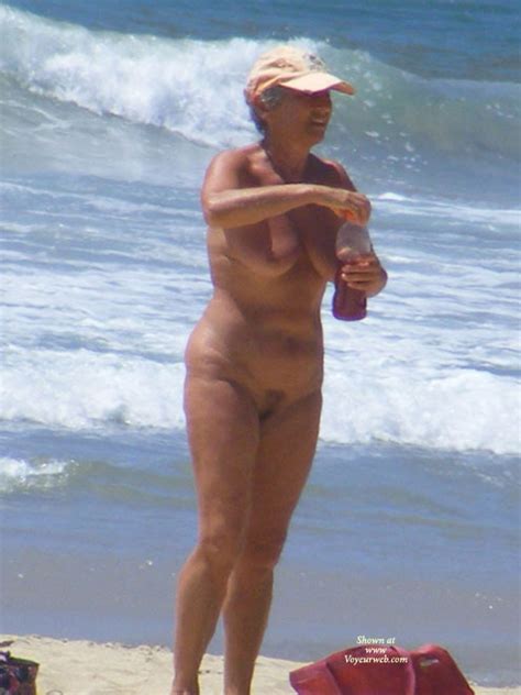 Mature Full Frontal Nude Woman On The Beach July 2009