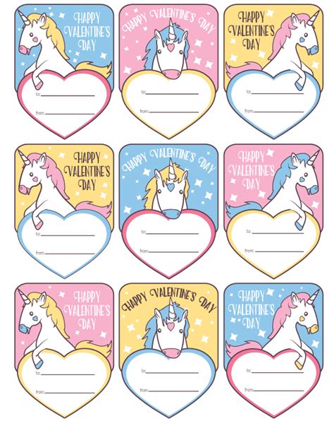 printable unicorn valentines day cards frugal mom eh