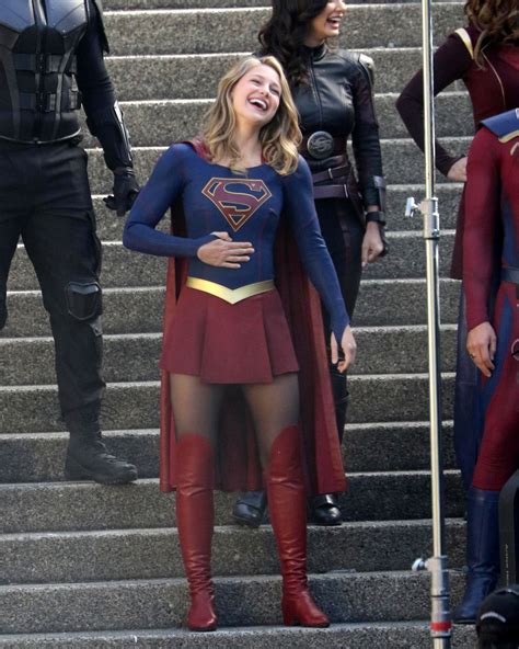 melissa benoist finale of supergirl filming in vancouver 05 02 2018