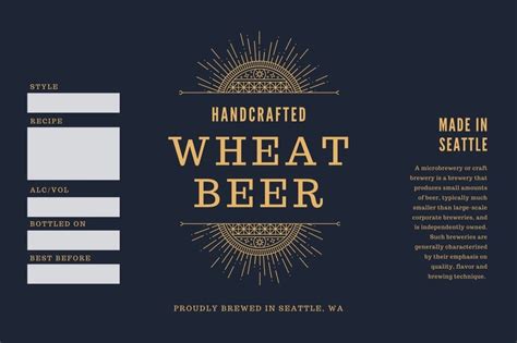 printable  customizable beer label templates canva