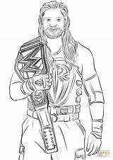 Roman Reigns Coloring Pages Wwe Rollins Seth Printable Color Clipartlook Click Clipart Clip Perfect Template Styles Categories sketch template
