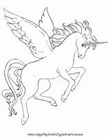 Pegasus Coloring Pages Unicorns Unicorn Getcolorings Color sketch template