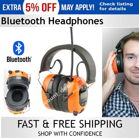 bluetooth work headphones microphone construction earmuffs site noise reduction ebay
