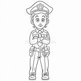 Police Officer Policeman sketch template